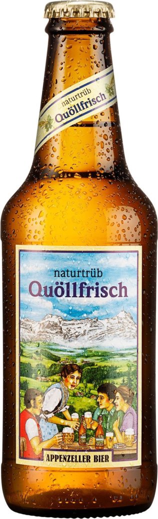 Appenzeller Quöllfrisch naturtrüb, Glas EW 33cl x10