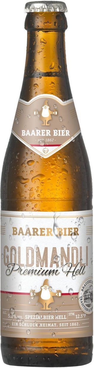 Baarer Goldmandli Premium Hell, Glas MW 33cl x24