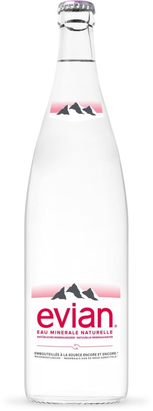 Evian ohne CO2, Glas MW 100cl x12