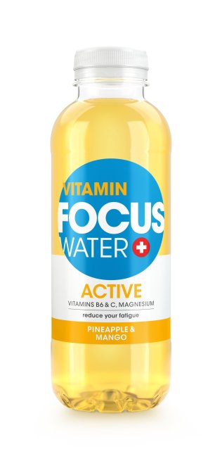 Focuswater Active Ananas & Mango, PET EW (Gelb) 50cl x12
