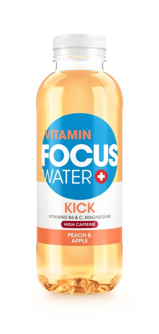 Focuswater Kick Pfirisch & Apfel, PET EW 50cl x12