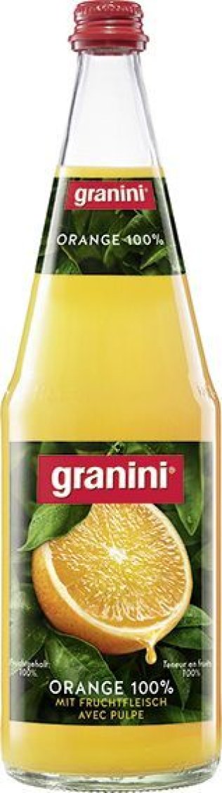 Granini Orange reiner Saft 100%, Glas MW 100cl x6