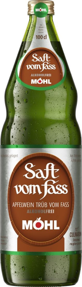 Möhl Saft vom Fass (trüb) alkoholfrei, Glas MW 100cl x12