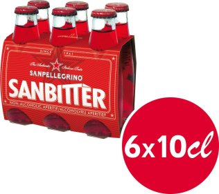 SanPellegrino Sanbitter Rosso, Glas EW 10cl x6