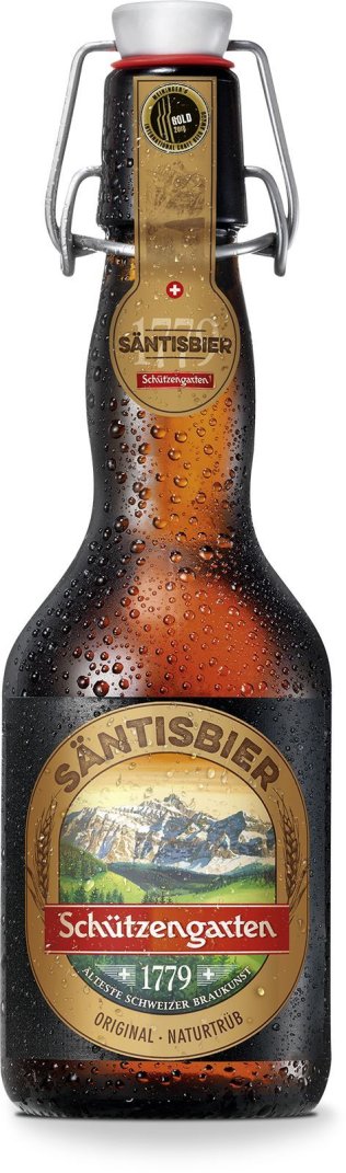 Schützengarten Säntisbier, Bügelflasche Glas MW HARASSE x20