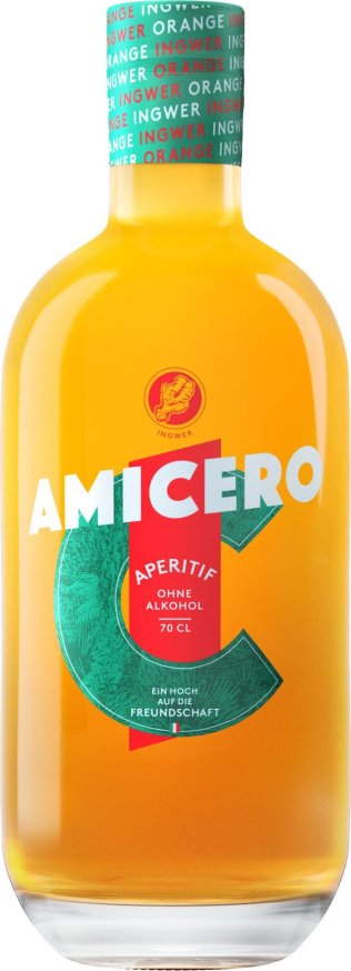 Aperitif Amicero alkoholfrei, alkoholfreier Ingwer-Orangen-Aperitif 70cl x6