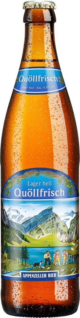 Appenzeller Quöllfrisch Lager hell, Glas MW 50cl x20