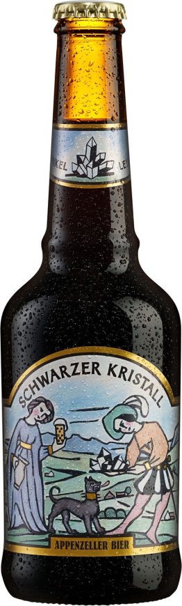 Appenzeller Schwarzer Kristall, Glas MW 33cl x20