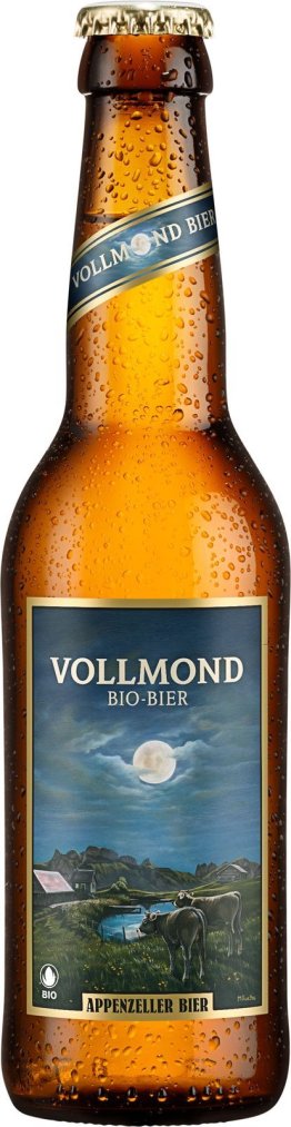 Appenzeller Vollmond Bier hell BIO, Glas MW 33cl x24