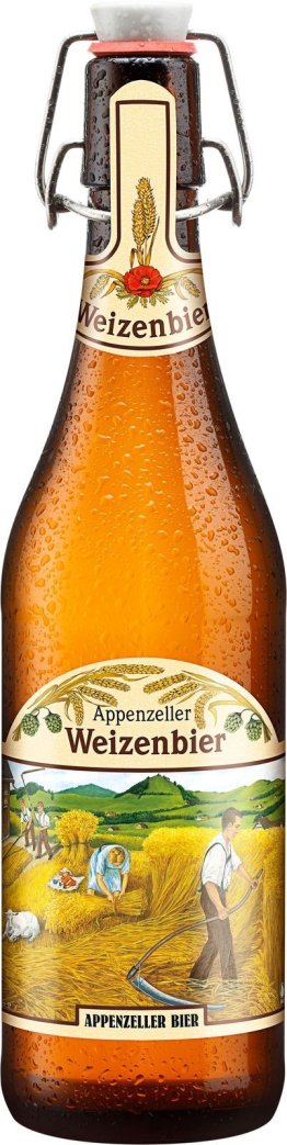 Appenzeller Weizenbier naturtrüb BIO, Bügelflasche Glas MW 50cl x15