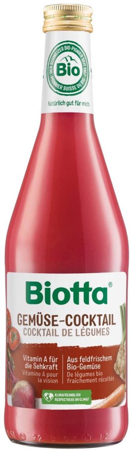 Biotta Gemüsecocktail Bio, Glas EW 50cl x6