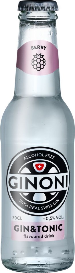 GINONI alcohol free berry-ready to drink, Glas EW CARTON