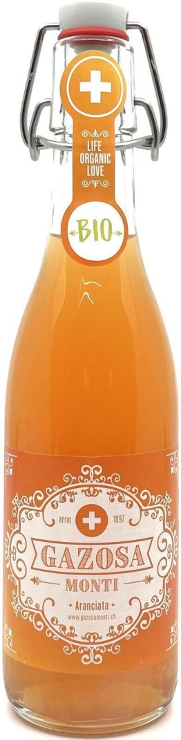 Gazosa Monti Aranciata (Orange) BIO, Bügelflasche Glas MW 35cl x20