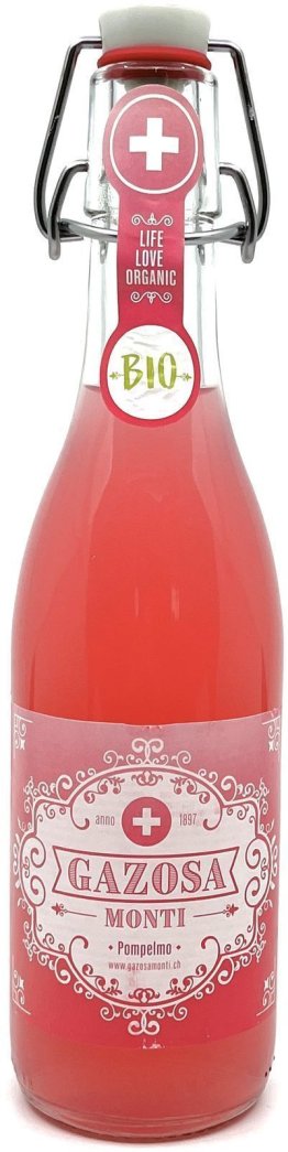 Gazosa Monti Pompelmo (Grapefruit) BIO, Bügelflasche Glas MW 35cl x20
