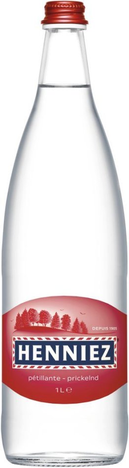 Henniez rot prickelnd mit CO2, Glas MW 100cl x12