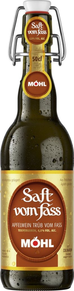 Möhl Saft vom Fass (trüb), Bügelflasche Glas MW 50cl x15