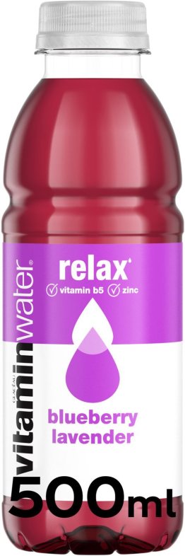 Glacéau Vitamin Water Relax, (Blueberry & Lavender) PET EW x12