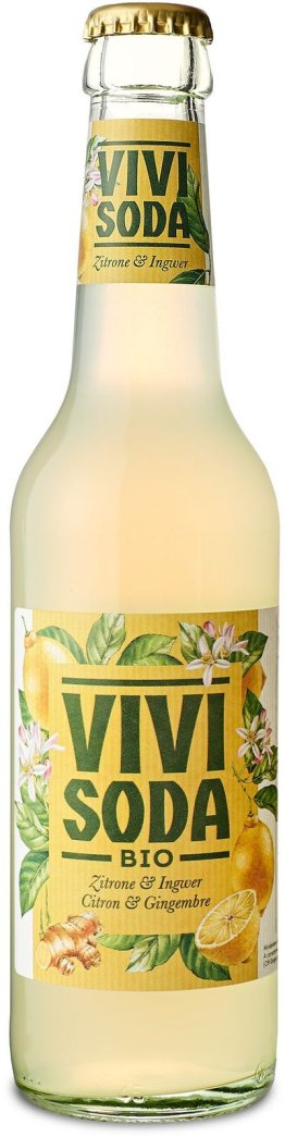 Vivi Soda Zitrone-Ingwer BIO, Glas MW 33cl x24