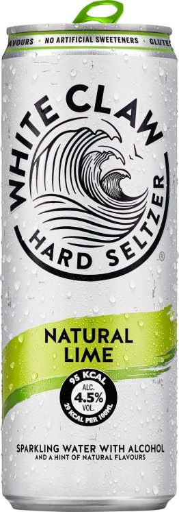 WHITE CLAW Natural Lime Hard Seltzer, Dosen EW CARTON